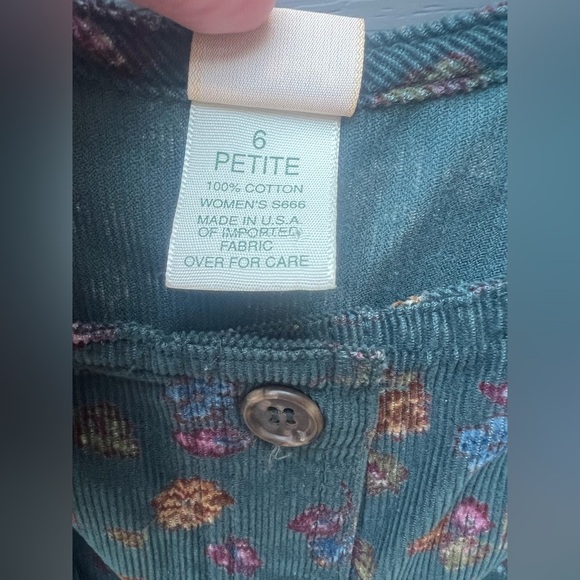 Vintage LL bean Floral Sleeveless jumper  - Green size 6P - Picture 5 of 12